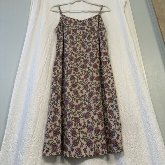 Vintage Old Navy Y2K Midi Dress Womens 10 Floral Boho Artsy Coquette - Picture 2 of 14